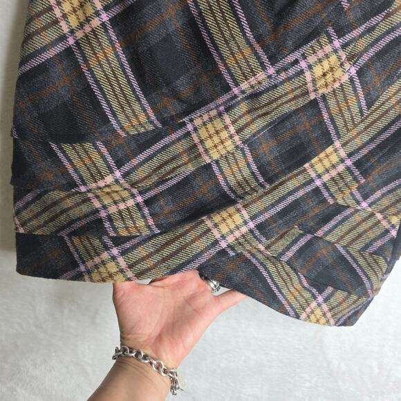 Plenty By Tracy Reese sz4 Unique Plaid layers wool skirts Fall Old money British - Picture 3 of 14